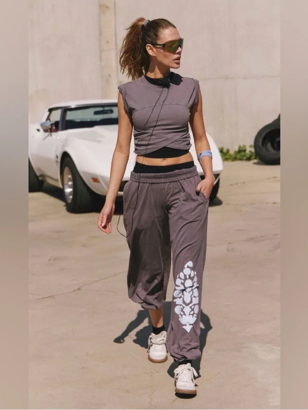 NWT Free People Movement 
Logo Hot Shot Crossover Set